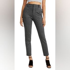 Simons lcône women's dark grey jersey plaid pants size 10